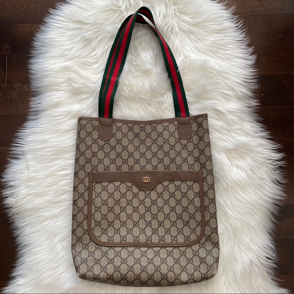 GUCCI Vintage GG Tote Bag